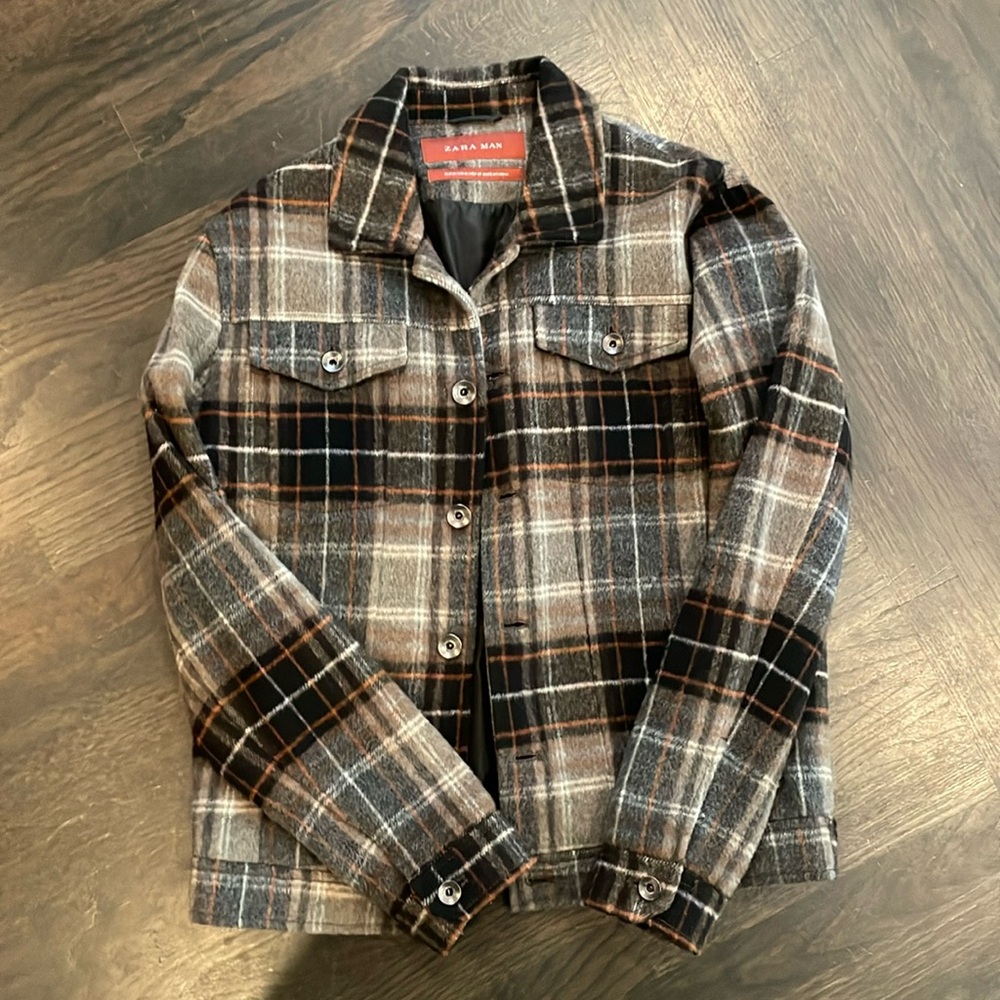 Zara Plaid Trucker Jacket